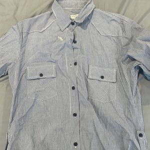 Men’s black and white button up